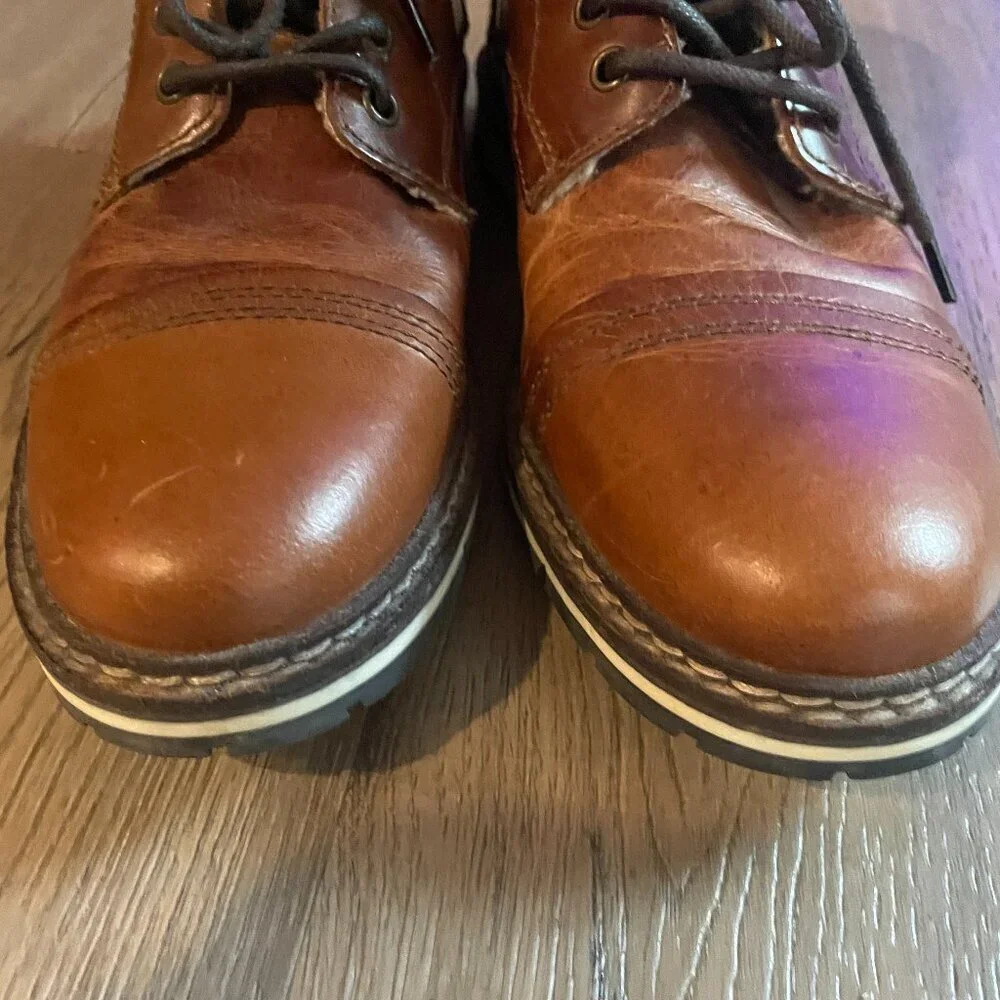 Franco Fortini Blake Carvano Boots Men 8.5 Brown Leather Ankle Casual